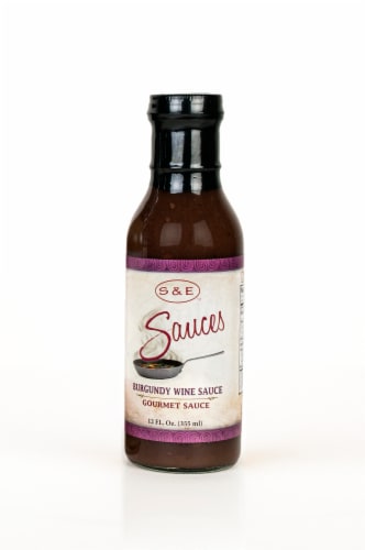 S & E Sauces Gourmet Burgundy Wine Sauce Perspective: front
