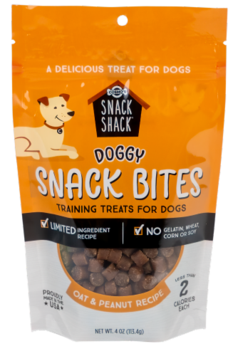 Cosmo's Snack Shack Oat & Peanut Doggy Snack Bites Training Treats Perspective: front