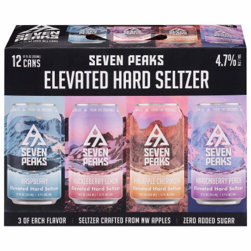 Seven Peaks Seltzer Hard Seltzer Variety Pack Perspective: front