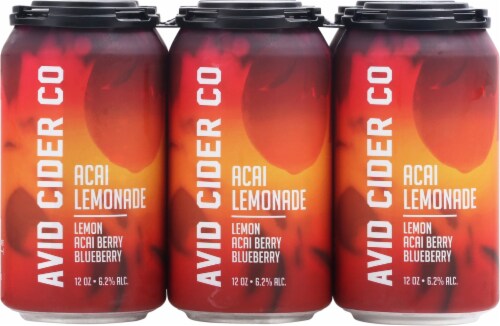 Avid Cider Company Acai Lemonade Hard Cider Perspective: front