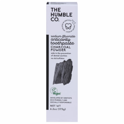 The Humble Co Charcoal Powder Toothpaste Perspective: front