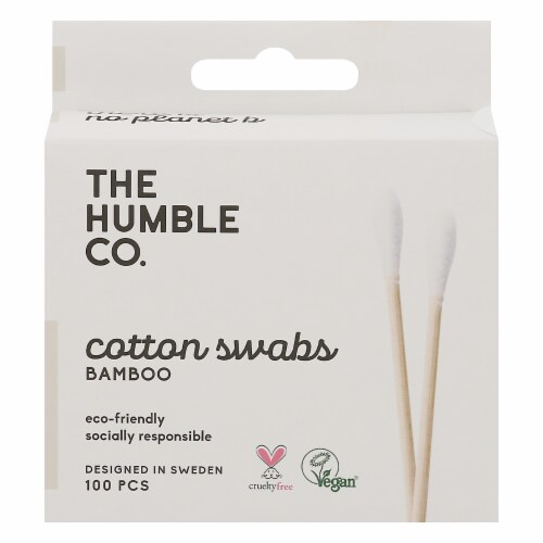 THe Humble Co. Bamboo Cotton Swaps Perspective: front