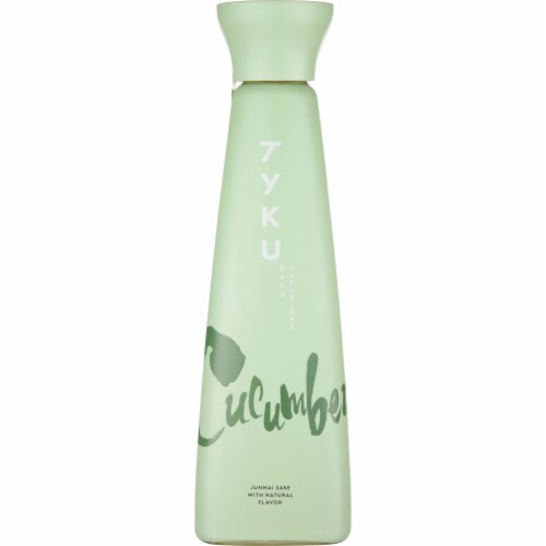 Tyku Junmai Infusions Cucumber Flavored Sake Perspective: front
