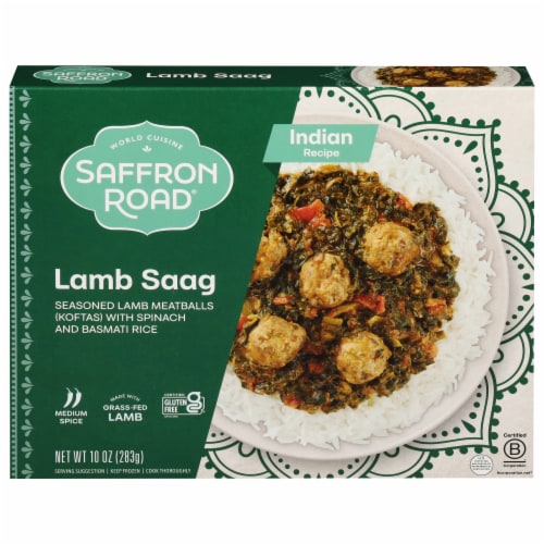 Saffron Road Lamb Saag with Basmati Rice Gluten-Free Frozen Meal