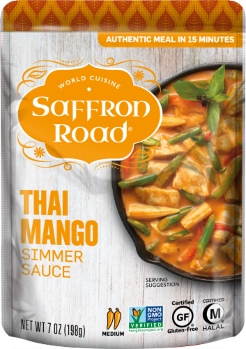 Saffron Road Thai Mango Gluten-Free Simmer Sauce Perspective: front