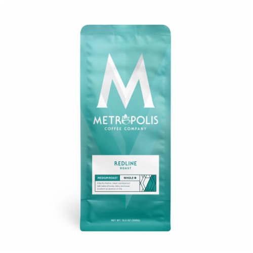 Metropolis Redline Medium Roast Whole Bean Coffee Perspective: front