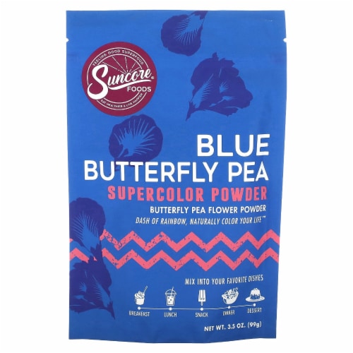 Suncore Foods Blue Butterfly Pea Flower Supercolor Powder Perspective: front