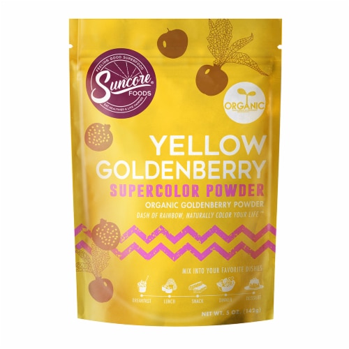 Suncore Foods Organic Yellow Goldenberry Supercolor Powder Perspective: front