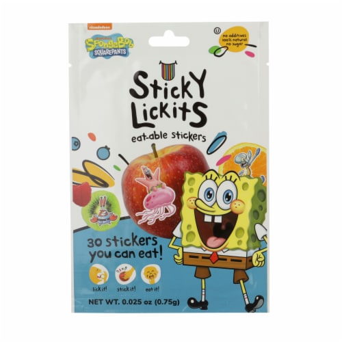 StickyLickits Spongebob Squarepants Eat-able Stickers Perspective: front