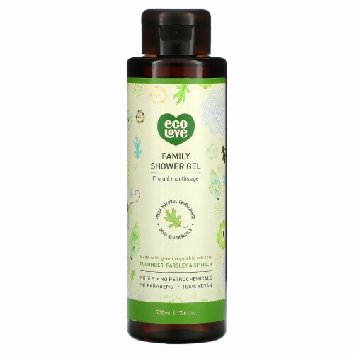 Ecolove Body Wash Green Vegetables Family Shower Gel For Ages 6 Months And Up - 17.6 fl oz. Perspective: front