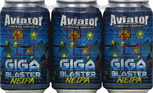 Aviator Brewing Company Giga Blaster NEIPA Beer Perspective: front