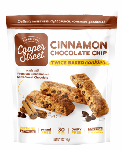 Cooper Street Cinnamon Chocolate Chip Twice Baked Cookies Perspective: front