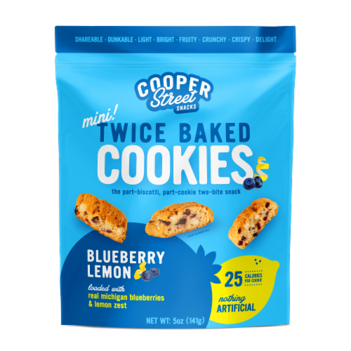 Cooper Street Lemon Blueberry Twice Baked Cookies Perspective: front
