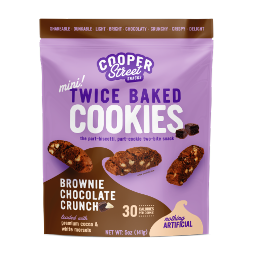 Cooper Street Brownie Chocolate Crunch Mini Twice-Baked Cookies Perspective: front