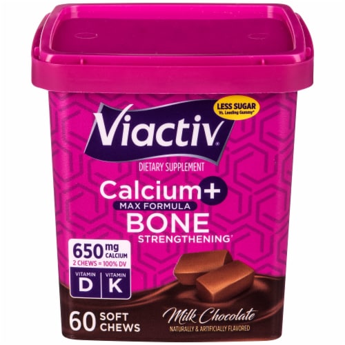 Viactiv Milk Chocolate Calcium Soft Chews Perspective: front