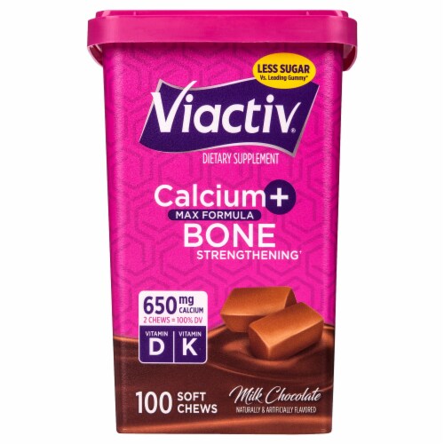 Viactiv Calcium Plus D Milk Chocolate Perspective: front