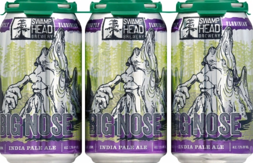 Swamp Head Brewery Big Nose IPA Perspective: front
