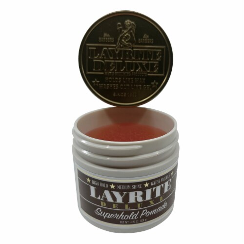 Layrite Superhold Pomade (High Hold, Medium Shine, Water Soluble) 120g/4.25oz Perspective: front