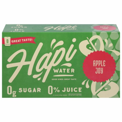 Hapi Water Apple Joy Fortified Water Beverage Perspective: front