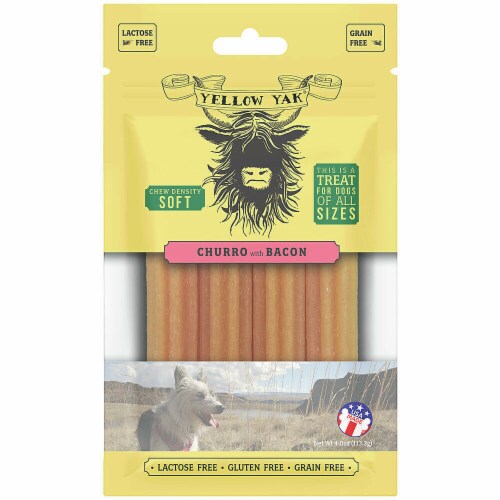 Yellow Yak Bacon Churro Dog Treats Perspective: front