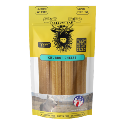 Yellow Yak Cheese Churro Dog Treats Perspective: front