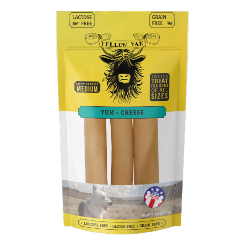Yellow Yak® Cheese Dog Treats Perspective: front