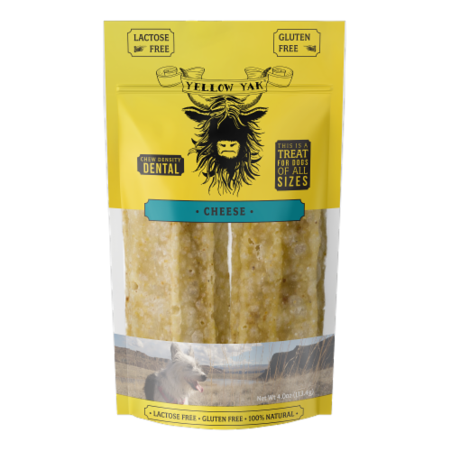 Yellow Yak Happy Teeth with Cheese Dog Treats Perspective: front