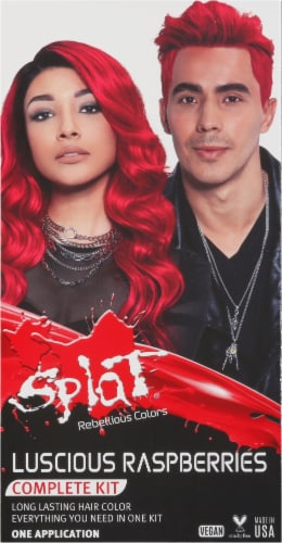 Splat Luscious Raspberries One Application Long Lasting Hair Color Kit Perspective: front