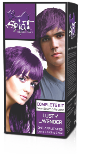 Splat® Lusty Lavender Complete Bleach & Hair Color Kit Perspective: front