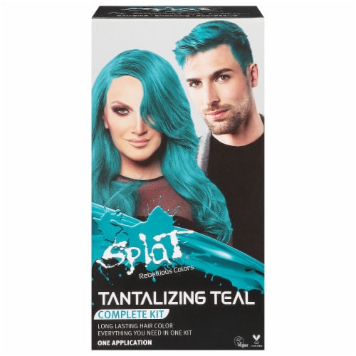 Splat Tantalizing Teal Hair Color Perspective: front