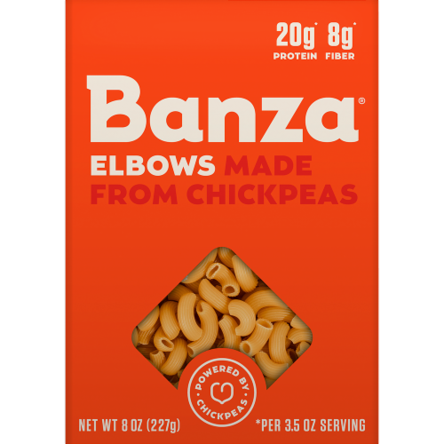 Banza® Chickpea Elbow Pasta Perspective: front