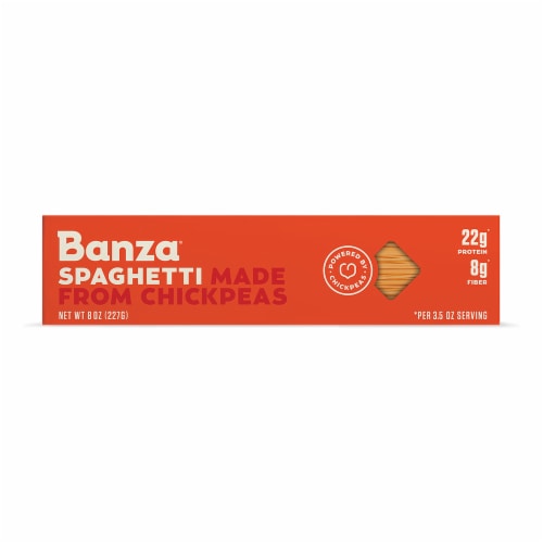 Banza® Chickpea Spaghetti Pasta Perspective: front