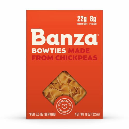 Banza® Chickpea Bowties Pasta Perspective: front