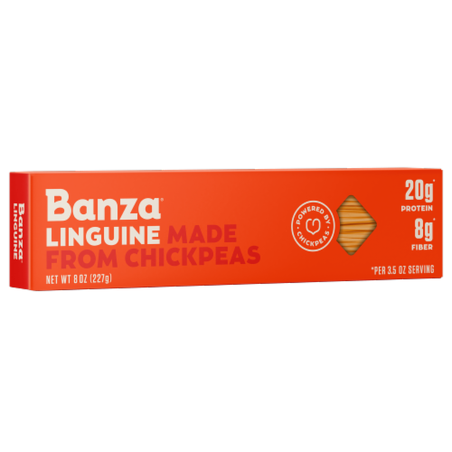 Banza® Chickpea Linguine Pasta Perspective: front