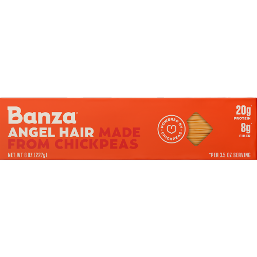 Banza® Chickpea Angel Hair Pasta Perspective: front