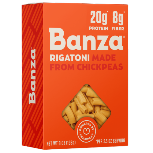 Banza® Chickpea Rigatoni Pasta Perspective: front