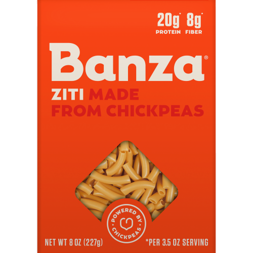 Banza® Chickpea Ziti Pasta Perspective: front