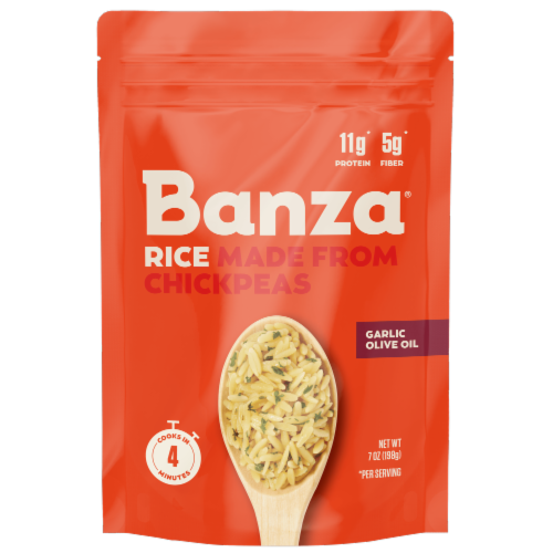 Banza™ Garlic Olive Oil Chickpea Rice Perspective: front