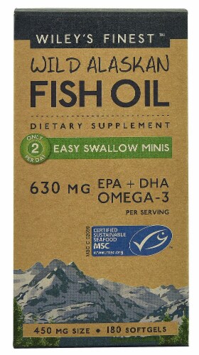Wiley's Finest  Wild Alaskan Fish Oil Perspective: front