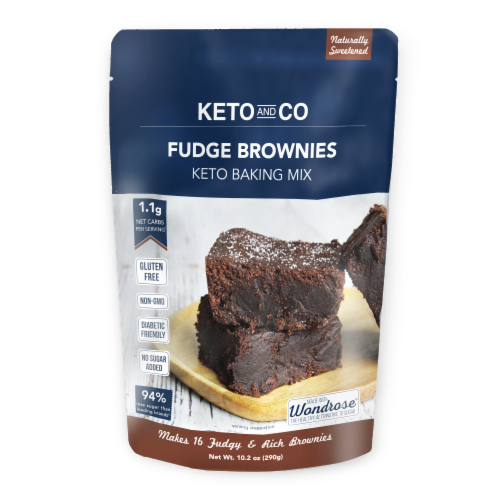 Keto and Co Fudge Brownie Mix Perspective: front