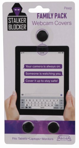 Action Imports Stalker Blocker Peep Webcam Covers Family Pack - Black Perspective: front