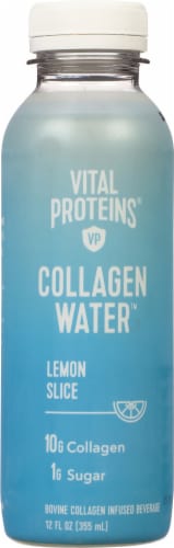 Vital Proteins®  Collagen Lemon Slice Flavored Bottled Water Perspective: front