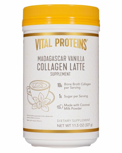 Vital Proteins Madagascar Vanilla Collagen Latte Supplement Perspective: front