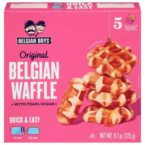 Belgian Boys Original With Pearl Sugar Belgian Waffle Perspective: front