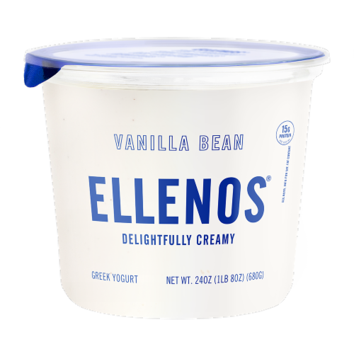 Ellenos Vanilla Bean Real Greek Yogurt Perspective: front