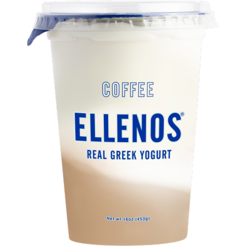 Ellenos® Coffee Flavored Real Greek Yogurt Tub Perspective: front