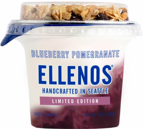 Ellenos® Blueberry Pomegranate Limited Edition Greek Yogurt Perspective: front