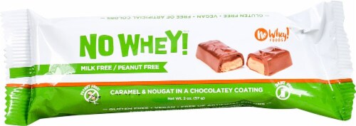 No Whey Foods Vegan & Gluten Free Caramel & Nougat Chocolatey Bar Perspective: front
