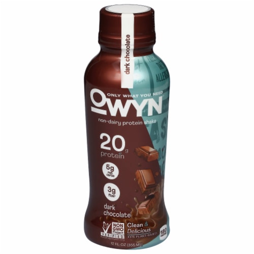 OWYN™ Dark Chocolate Plant-Based Protein Drink Perspective: front