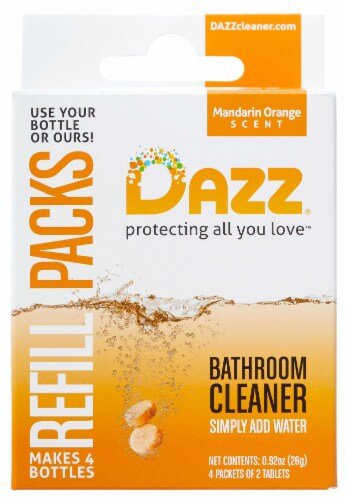 Dazz® Bathroom Cleaner Mandarin Orange Refill Tablets Perspective: front